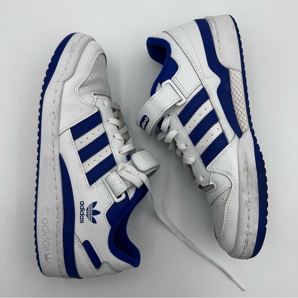 Adidas Forum White and Blue Men's Sneakers 10.5 - Picture 3 of 6